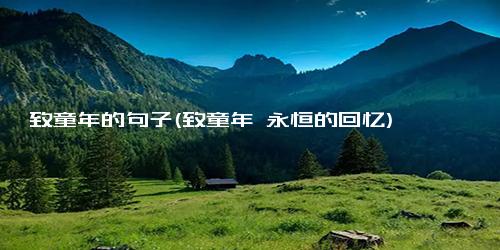 致童年的句子(致童年 永恒的回忆)